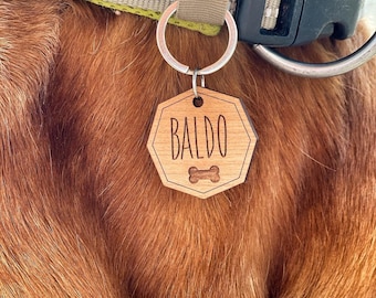 Dog tag, name tag for dogs and cats, engraved dog tag, personalized, pet name tag with address, phone number, Tasso