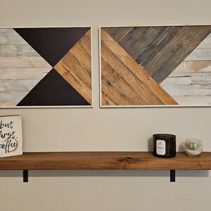 2 piece rustic wall art