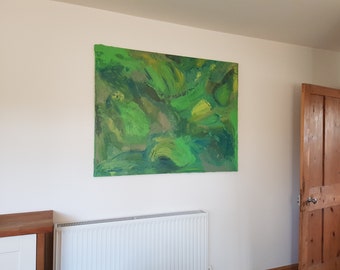 green paintings etsy