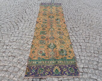 Runner Rug long 3.1x11.3 ft,vintage turkish rug,hand woven rug,persian runner,large area rug,large vintage rug,kilim runner,rug runner