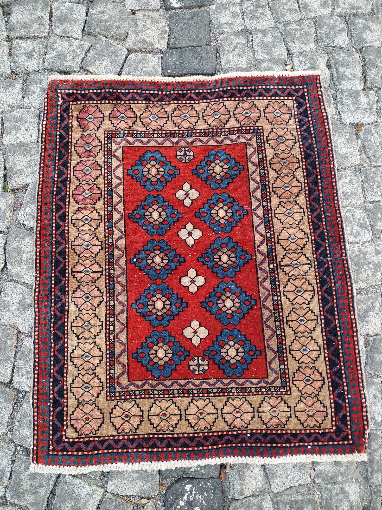 Small Persian Rug 2.8x2.3 ftsmall area rugcolorful rughand Etsy