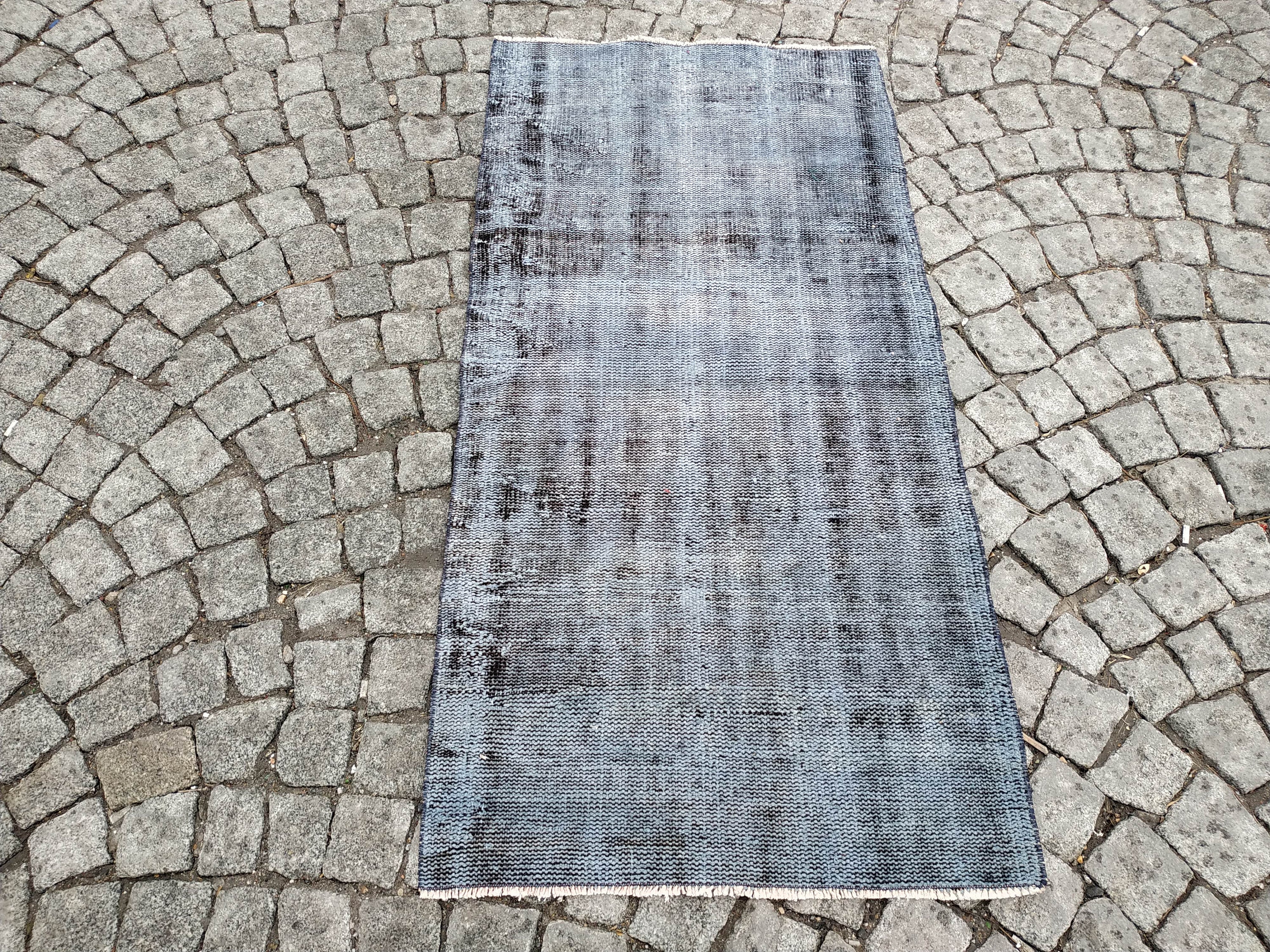 Small Black Rug 5x2.4ftvintage Turkish Rughandmade Rugsmall Etsy