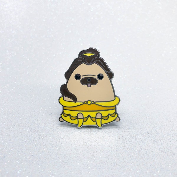 Pug Pin Beauty and the Beast Enamel Pin - Etsy