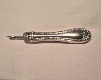 Seam Ripper Handcrafted From Antique Silver Plated Knife (Item AA)