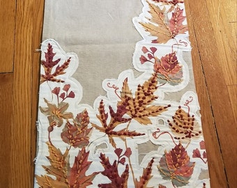 Fall Table Runner Thanksgiving Fall Leaves 80" Long