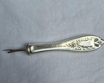 Seam Ripper Handcrafted From Antique Silver Plated Knife (Item EE)
