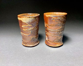 Brown Drippy Tumblers, Handmade Ceramic Tumbler, Unique Gift