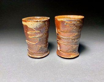 Brown Drippy Tumblers, Handmade Ceramic Tumbler, Unique Gift