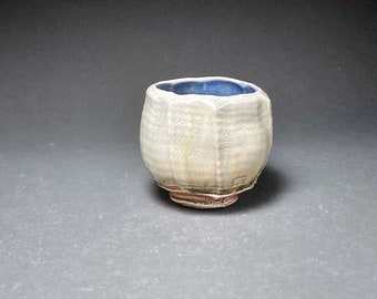 Handcarved Yunomi, Pottery Yunomi, Ceramic Tea Cup, Unique Gift
