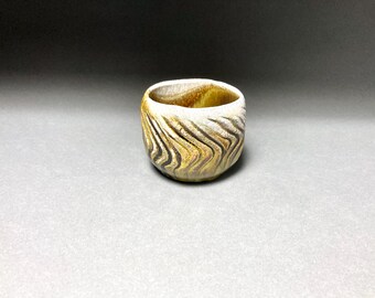 Textured Tea Cup, Ceramic Yunomi, Unique Gift