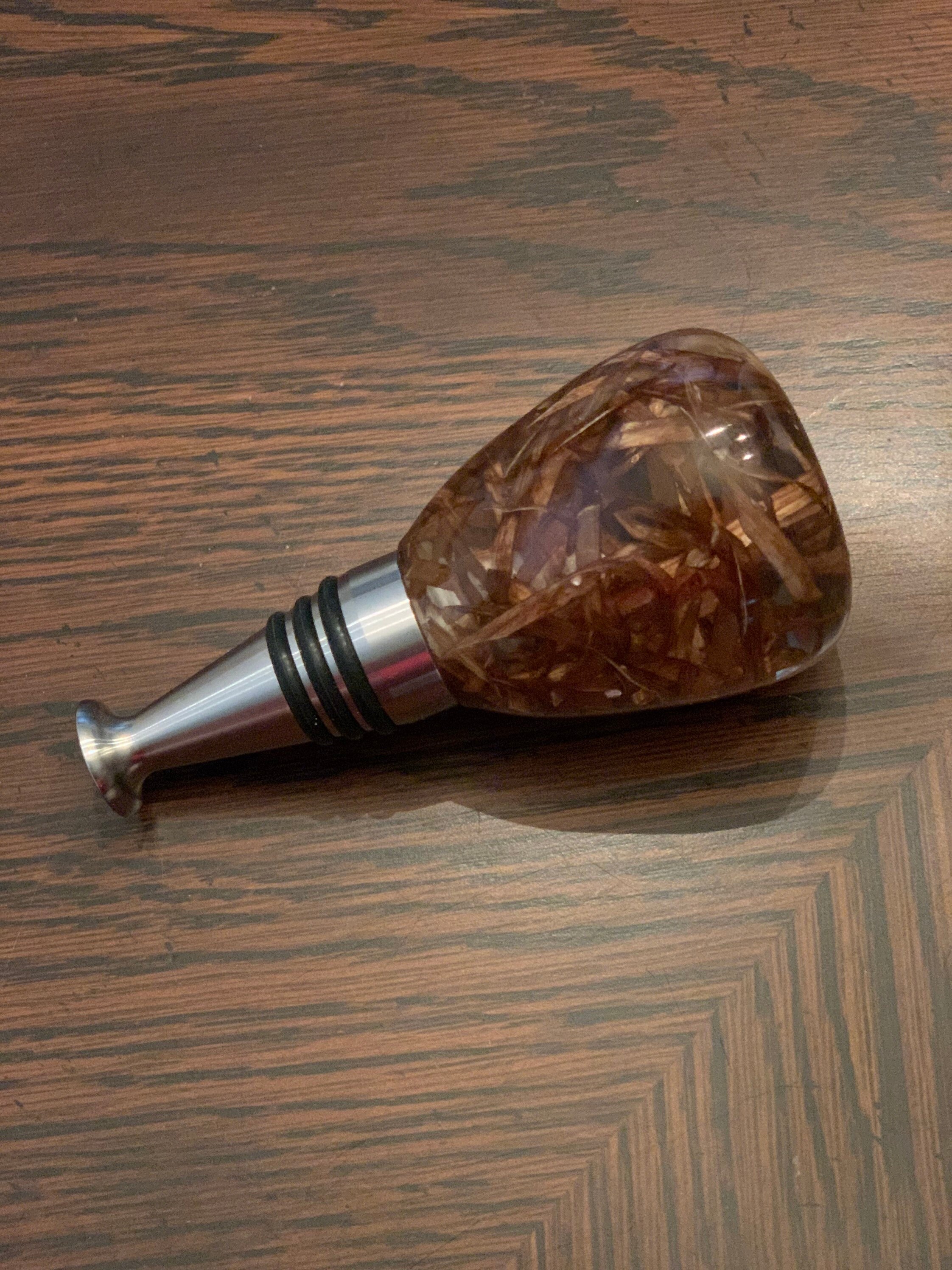 Handmade Aspen Wood Fiber Epoxy Resin Wine Stopper Wine Etsy