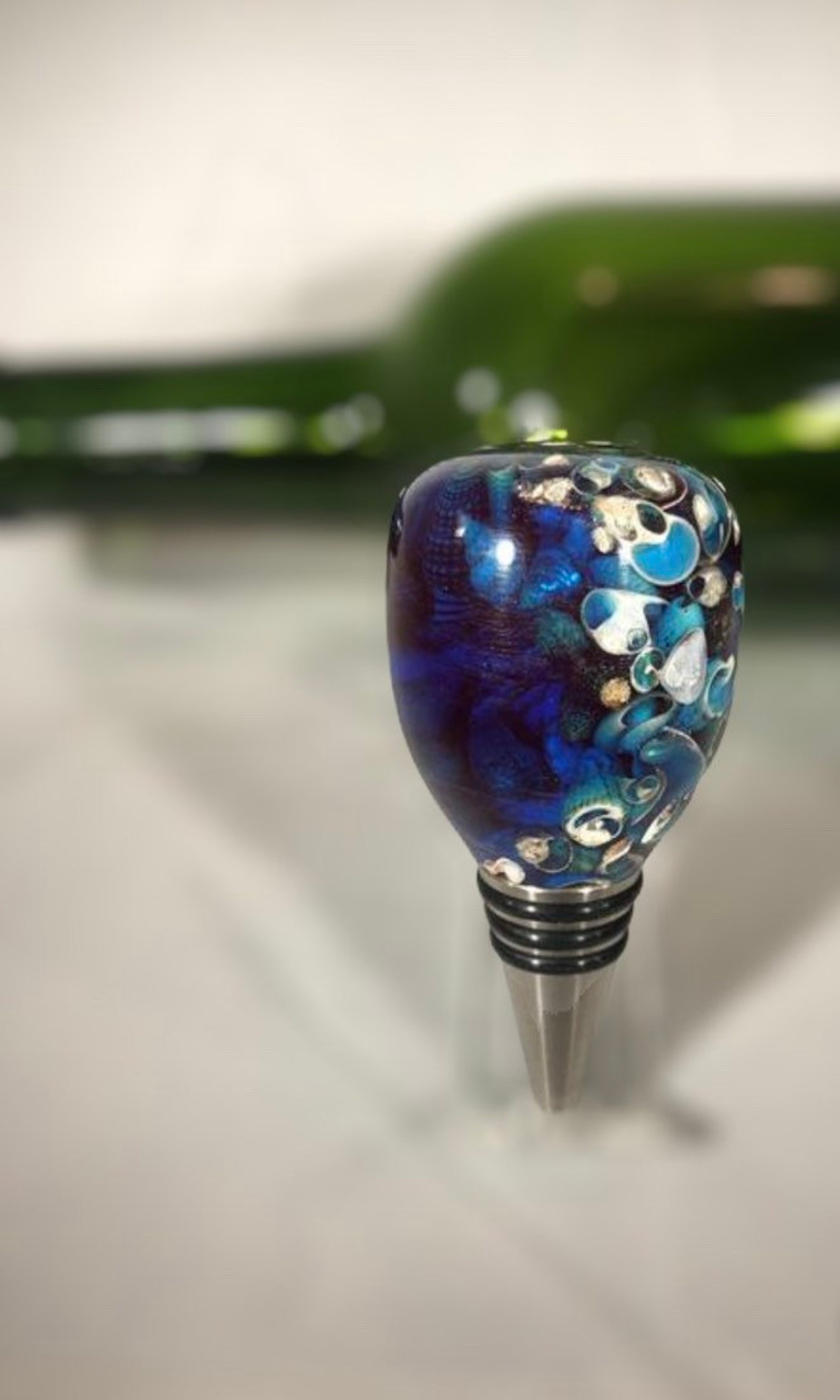 Real Seashell Epoxy Resin Seashell Wine Stopper Home Decor Etsy