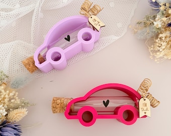 Auto Geldgeschenk mit Reagenzglas – kreative Verpackung für Geldgeschenke zur Hochzeit, Geburtstag & Führerschein | 25 Farben zur Auswahl