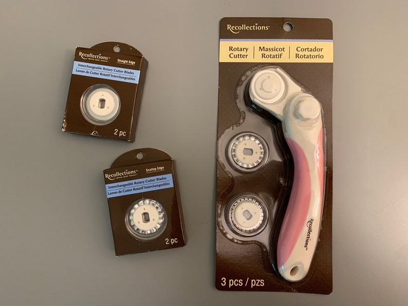 Recollections Rotary Cutter and Replacement Blades 7 Blades Etsy