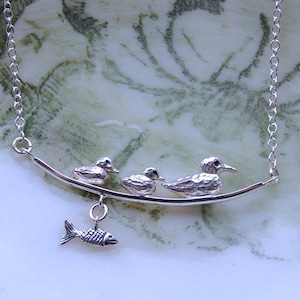 Duck and Ducklings Necklace