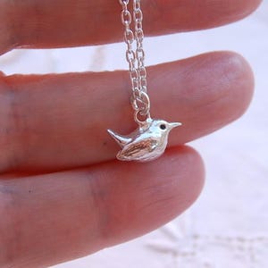 Handmade Wren Necklace, Sterling silver wren necklace, Bird Jewellery, Bird Necklace, Wren necklace, Bird Jewelry,