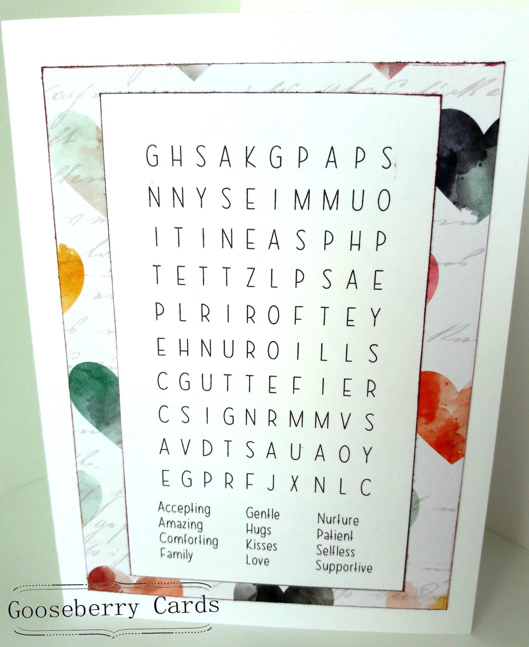 Mother's Day Word Search Card | Fun Mothers Day Card for Mom | Word ...