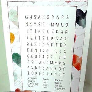 Muttertag Wortsuchkarte | Spaß Mutter-Tageskarte für Mama | Wortpuzzle Mutter-Tageskarte für Sie | Muttertagskarte für Tante und Oma