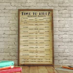 Anagram Decor | Funny Bathroom Wall Art | Office Waitroom Wall Decor | Puzzle Wall Art | Unique House Warming Gift | Word Lover Art Gift