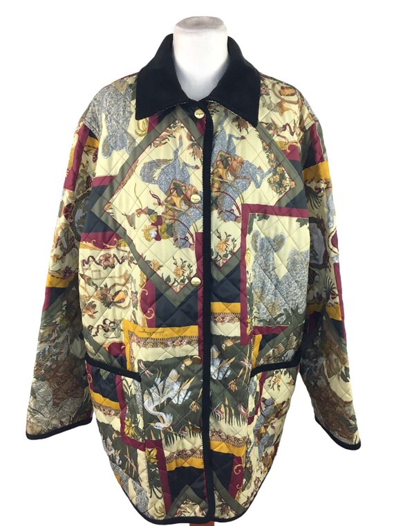 Vintage 80s Salvatore Ferragamo Quilted All Overpr