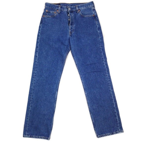 Vintage 1999 Levis 501 Blue Denim Jeans 30x30 Mom