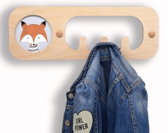 Upcycling Garderobe, Kleiderhaken für Kinder, Kinderzimmer, handgefertigt