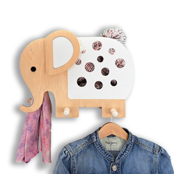 Garderobe Kinder Ablage, Mützenfach, Junge Mädchen, Aufbewahrung Dekoration Flur, Garderobe, Elefant, Geschenk