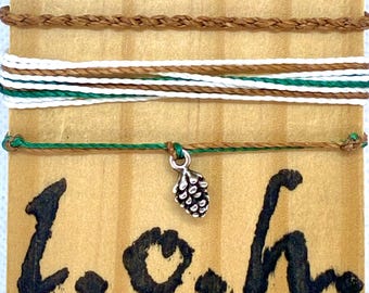Pine Cone Bracelets, LOHBraceletsCo, nature bracelet