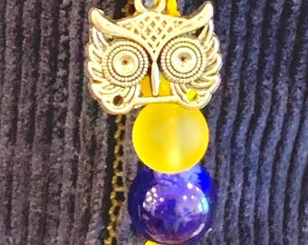 Blue Jacket Owl Zipper Pull, LOHBraceletsCo, ag jacket charm