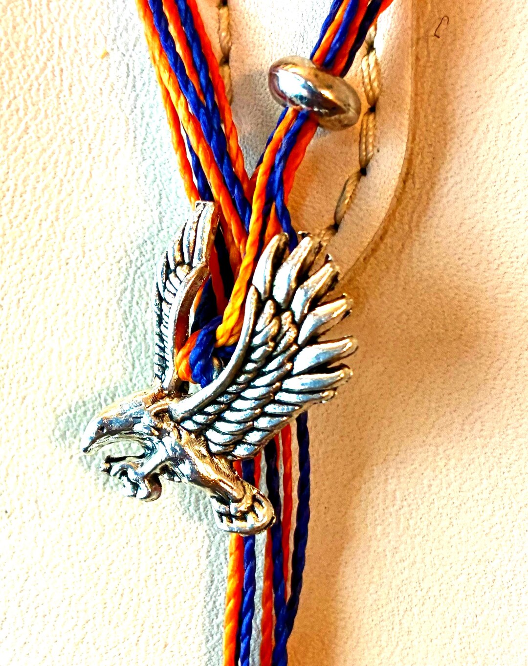 Navy/orange Eagle 1 Bag Tag, Loh Bracelets, Wax Polyester, Wine Bottle ...