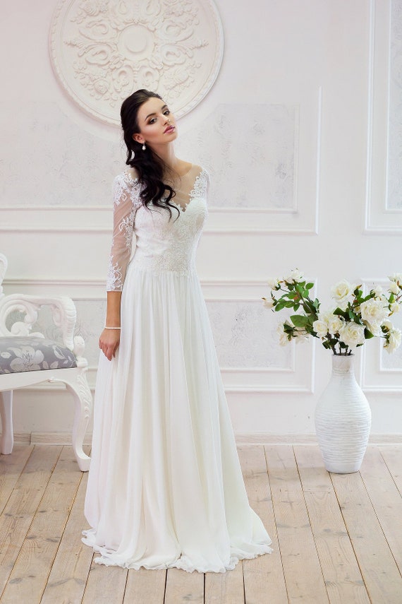 wedding gown elegant simple