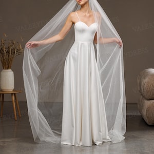 Sparkly Cathedral Wedding Veil: Shimmer Tulle Bridal Headpiece