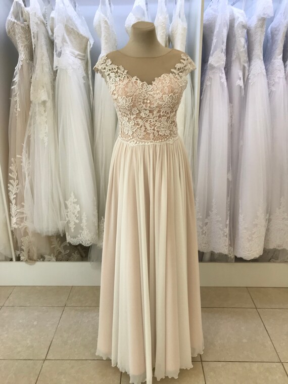 rustic a line wedding dress