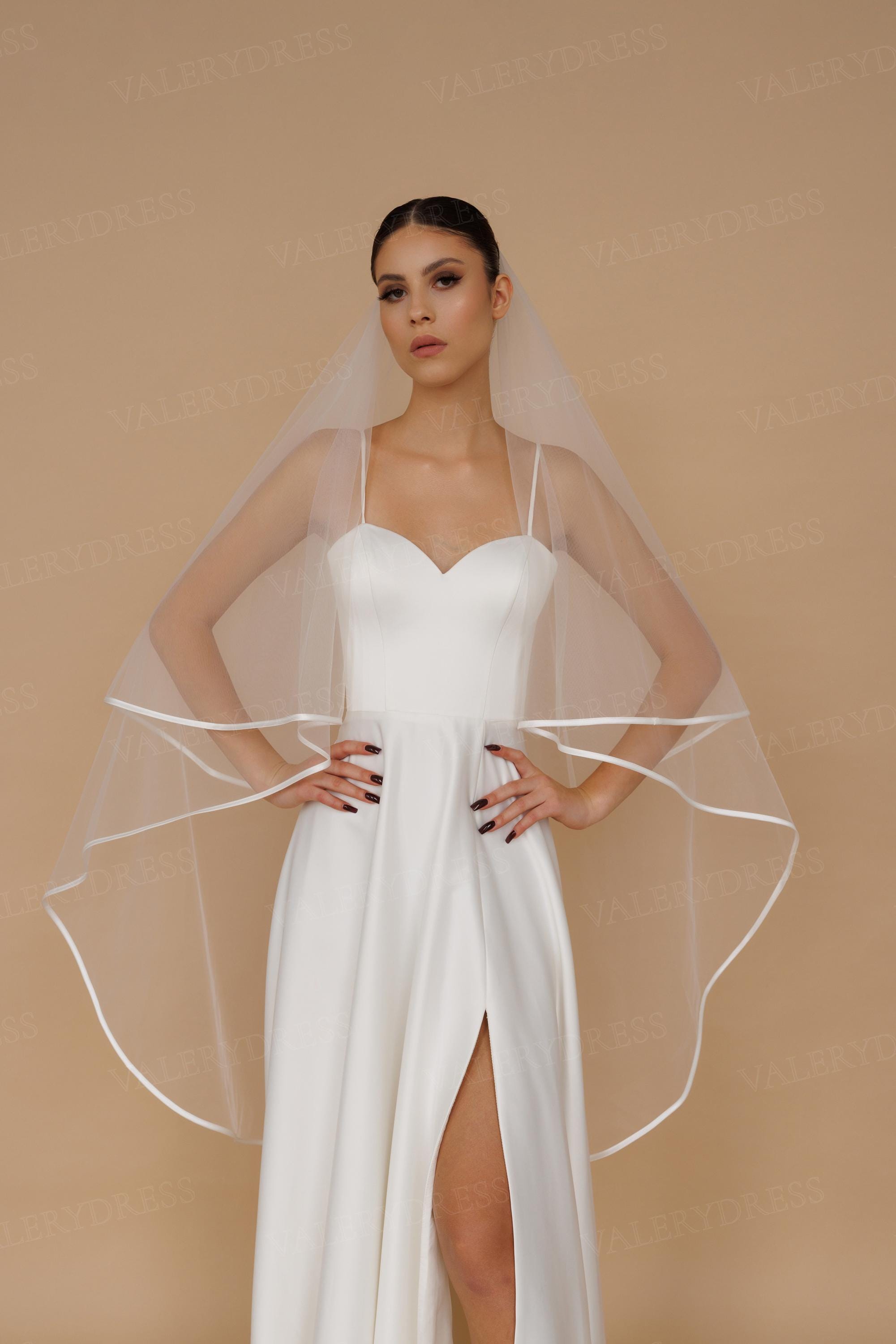 Ribbon Two Tier Veil - Etsy display picture 3