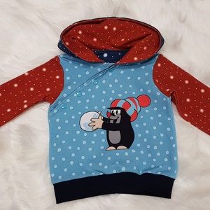 Winter warmer Baby Hoodie - Pauli Winterspaß - Gr. 62/68 aus Sweat