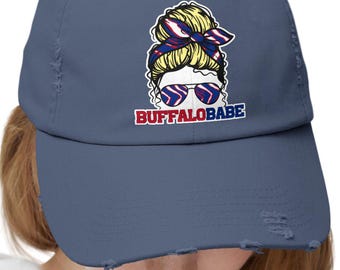 Buffalo Babe Distressed Baseball Cap, Vintage Style