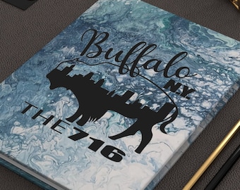 Buffalo NY Hardcover Journal, Abstract Art Notebook