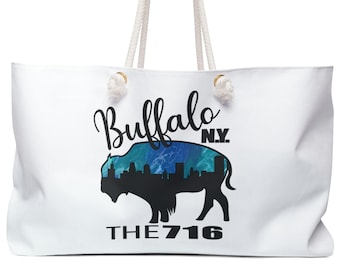 Tote Bag Buffalo, NY Weekender Bag Shoulder Tote Book Bag Mother's Day Gift Diaper Bag School Bag Work Carryall, Mother's Day Gift