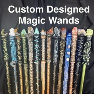 Custom Designed Wands - Handcrafted Wand - Wizard, Witch, Fairy Wand - Witchcraft, Wicca, Goth, Pagan, Spiritual – Costume Magic Wands