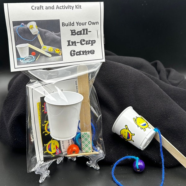 Kid’s Activity Kit, Make Your Own Ball-In-Cup Game Kit, Craft Kit, Children's Craft Kit, DIY Toy Kit, Easter Basket Filler, Stocking Stuffer