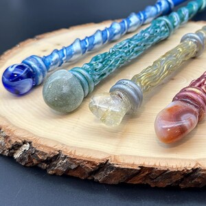 Handcrafted Wand - Wizard, Witch, Fairy Wand - Witchcraft, Wicca, Goth, Pagan, Spiritual – Magic Wands 13&quot;-15&quot; -Costume Magic Wands