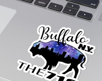 Buffalo NY Pride Sticker, The 716 Skyline Decal