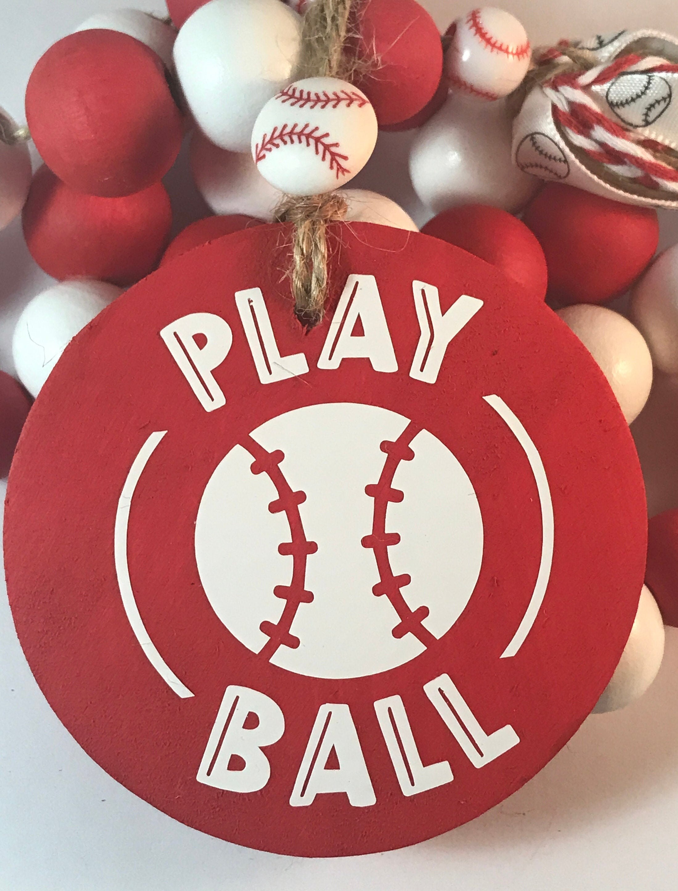Baseball and Softball Wood Bead Garland / Play Ball / Tassel Etsy