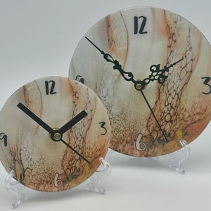 Artsy Clock - Upcycled CD or Record Clock - Repurposed CD or Record Clock - Clocks Made from Original Paintings - Unique One-of-a-Kind Gift