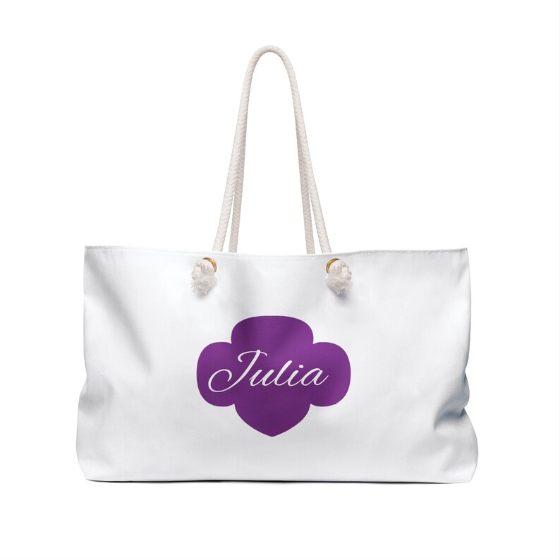 Personalized Girl Scout Weekender Bag, Unicorn Design image 2