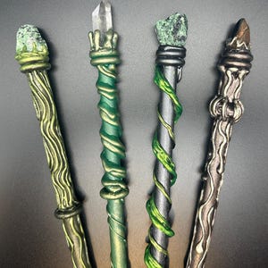 Handcrafted Wand - Wizard, Witch, Fairy Wand - Witchcraft, Wicca, Goth, Pagan, Spiritual – Magic Wands Large 13&quot;-15&quot; -Costume Magic Wands