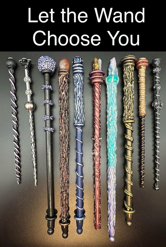 Let Your Wand Choose You - Handcrafted Wand - Wizard, Witch, Witchcraft, Wicca, Goth, Pagan, Spiritual, Cosplay, Anime, Costume Magic Wand