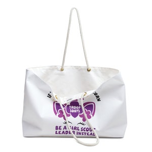 Personalized Girl Scout Weekender Bag, Unicorn Design image 3