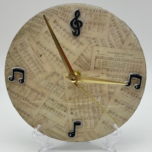 7&quot; Music Lovers Desk, Table / Wall Clock - Upcycled Record Clock - Repurposed Record Clock  - Unique, One-of-a-Kind Gift - Music Lovers