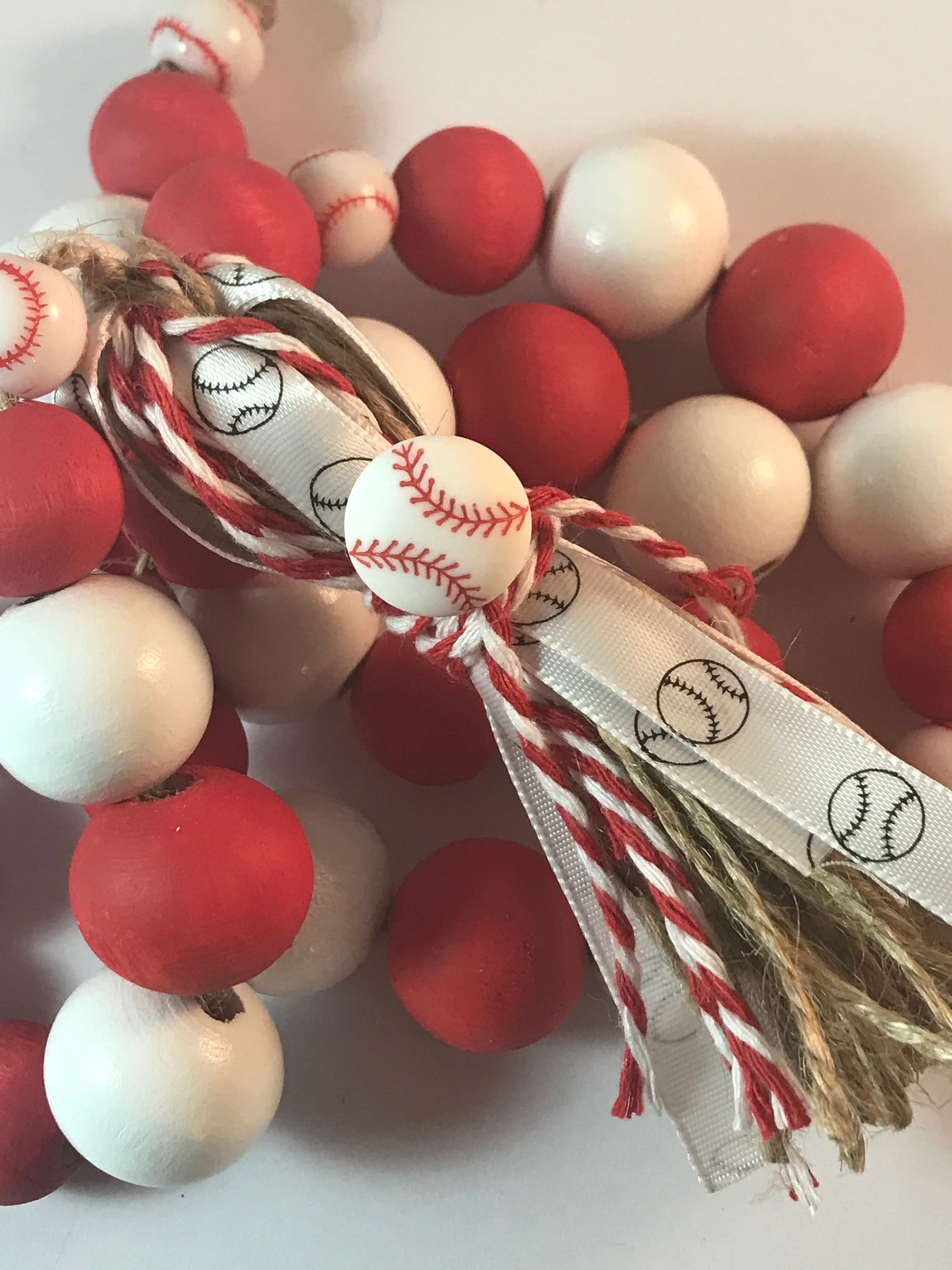 Baseball and Softball Wood Bead Garland / Play Ball / Tassel Etsy